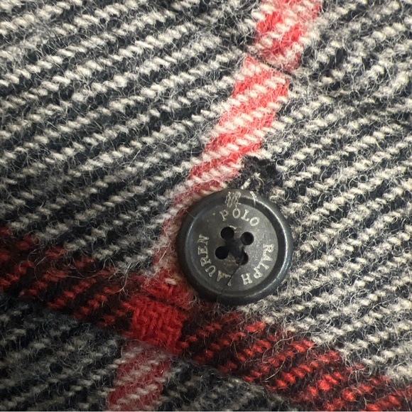 Women’s Ralph Lauren POLO Red Wool Plaid Quilted Field Jacket Sz S - Picture 8 of 8